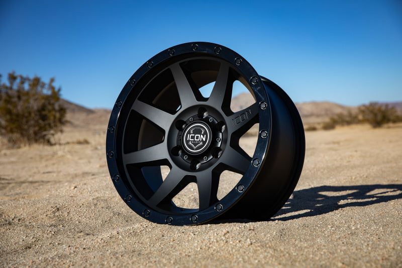 ICON Rebound 18x9 6x5.5 0mm Offset 5in BS 106.1mm Bore Double Black Wheel