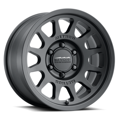 Method MR703 17x8.5 0mm Offset 6x135 87mm CB Matte Black Wheel