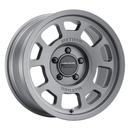 Method MR705 17x8.5 0mm Offset 5x5 71.5mm CB Titanium Wheel