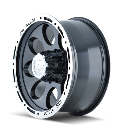 ION Type 174 15x8 / 5x114.3 BP / -27mm Offset / 83.82mm Hub Black/Machined Wheel