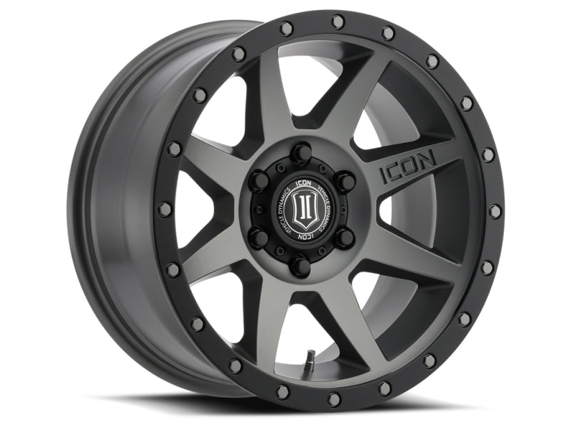 ICON Rebound 17x8.5 6x5.5 25mm Offset 5.75in BS 95.1mm Bore Titanium Wheel