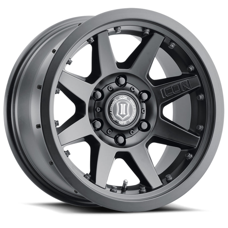 ICON Rebound Pro 17x8.5 6x5.5 0mm Offset 4.75in BS 106.1mm Bore Satin Black Wheel