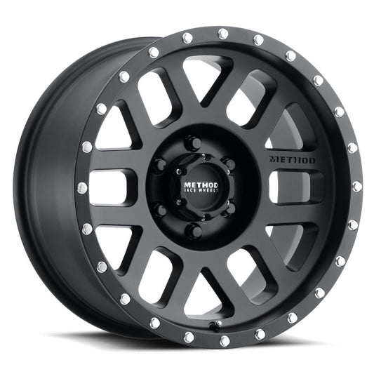 Method MR306 Mesh 17x8.5 0mm Offset 6x135 94mm CB Matte Black Wheel