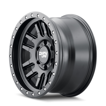 Dirty Life 9309 Canyon Pro 17x9/5x127 BP/-12mm Offset/71.5mm Hub Matte Black Wheel - Beadlock