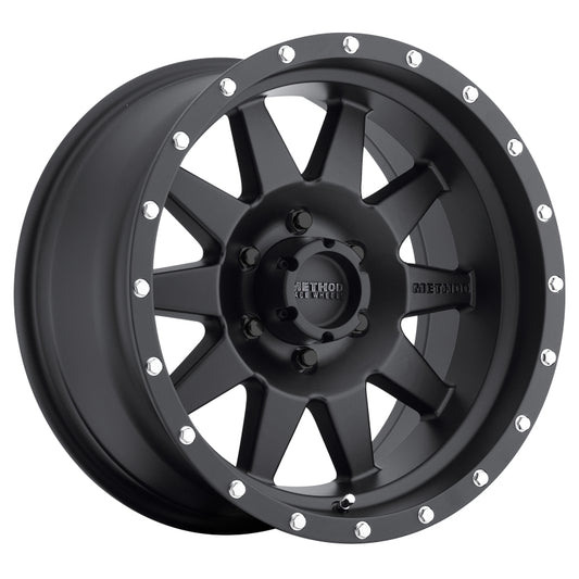 Method MR301 The Standard 17x8.5 0mm Offset 6x5.5 108mm CB Matte Black Wheel